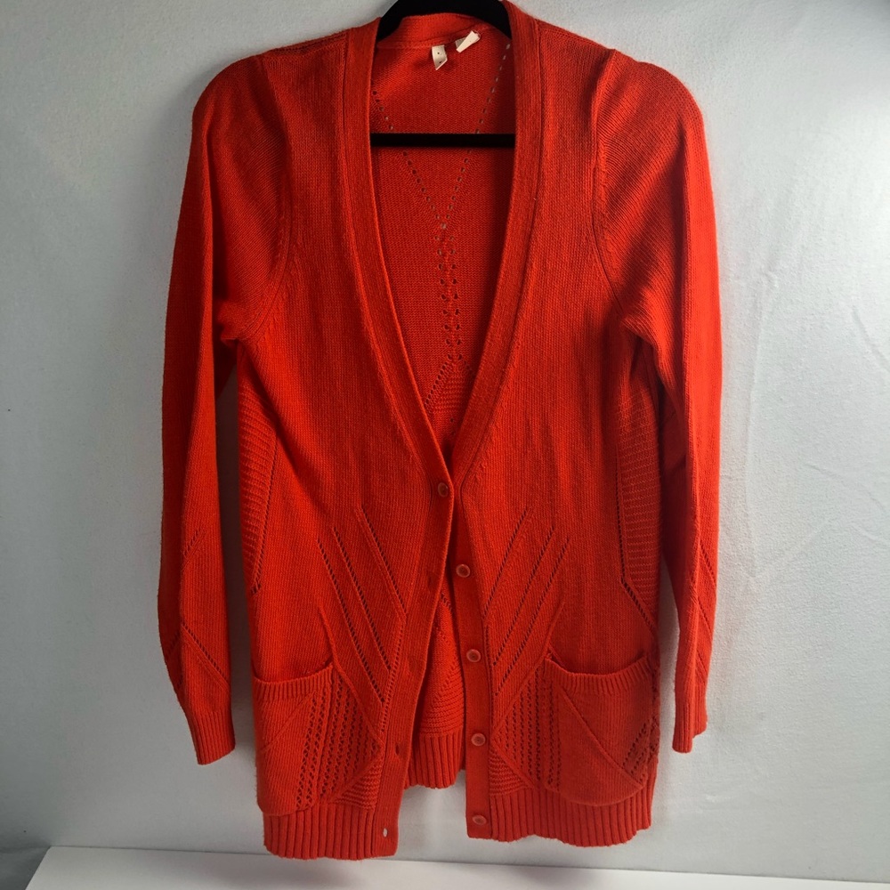 Moth Anthropologie Knit Cardigan Ribbed Size L